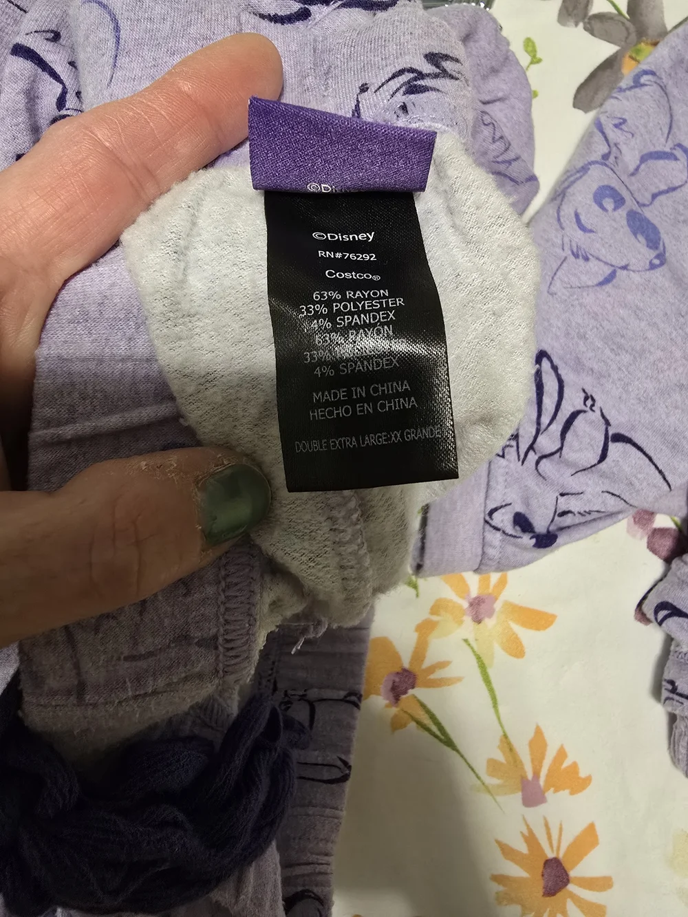 Disney Light Purple Stitch Pajama Set - Picture 5 of 6